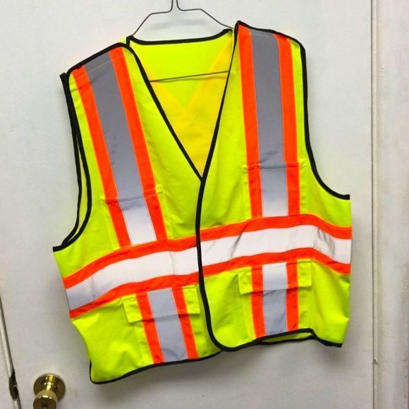 Reflective Construction Vest Mens size Large - Picture 4 of 5